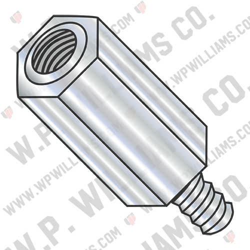 #1/4 Across Flats Hex Male Female Standoff Steel Zinc Plated"