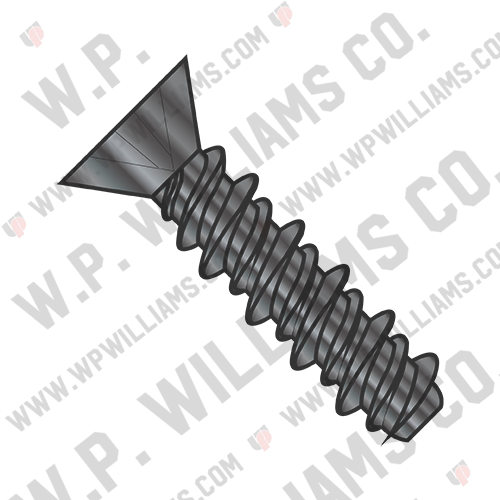 Phillips Flat High Low Screw Fully Threaded Black Oxide and Oil