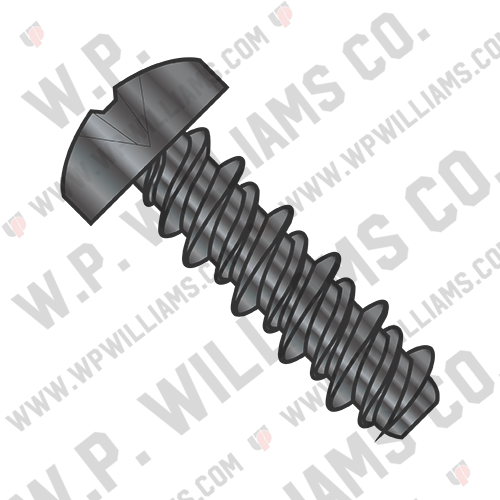 Phillips Pan High Low Screw Fully Threaded Black Zinc and Bake