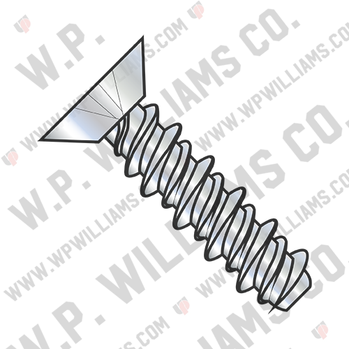 Phillips Flat Undercut High Low Full Thread Zinc