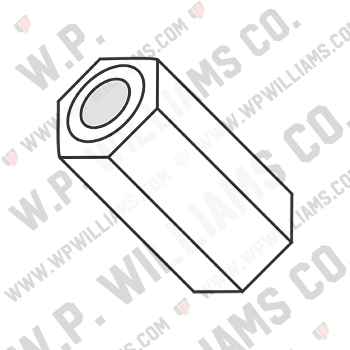 Three Sixteenths Hex Spacer Nylon