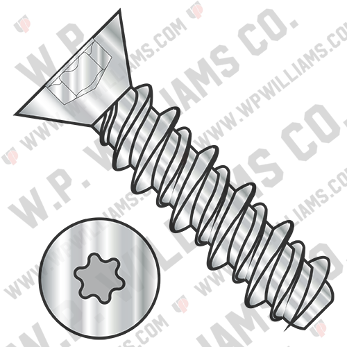 6 Lobe Flat High Low Screw Fully Threaded 18 8 Stainless Steel