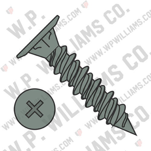 Phillips Wafer with Nibs High Low Screw Full Thread Sharp Point Ceramic Green