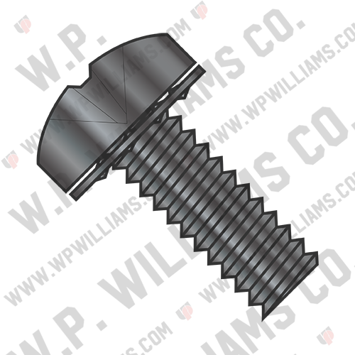 Phillips Pan Internal Sems Machine Screw Fully Threaded Black Oxide