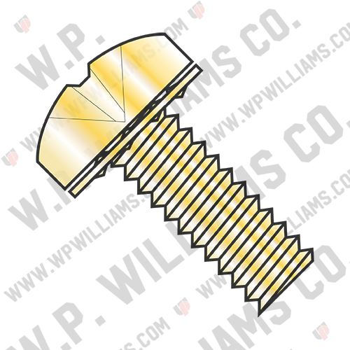 Phillips Pan Internal Sems Machine Screw Fully Threaded Zinc Yellow