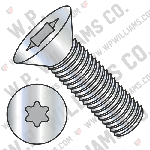 ISO14581 Metric 6 Lobe Flat Machine Screw Full Thd Class8.8 Heat Treat Znc & Bak