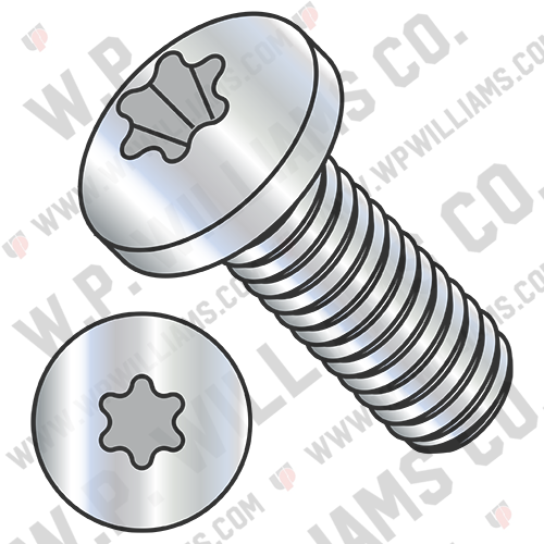 ISO14583 Metric 6 Lobe Pan Machine Screw Full Thd Class 8.8 Heat Treat ZincROHS