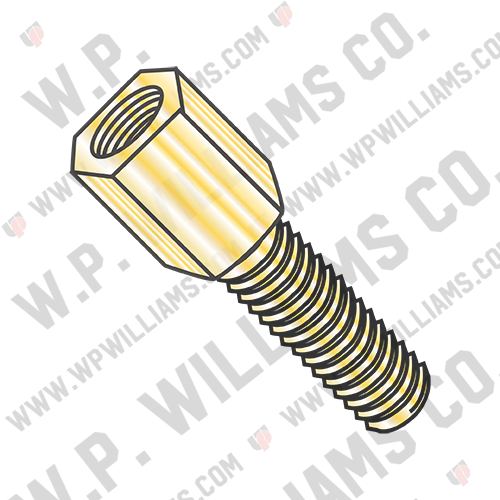 3/16 Hex Jackscrew Male Zinc Yellow