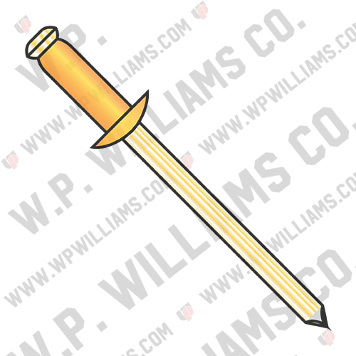 Copper Rivet With Brass Mandrel