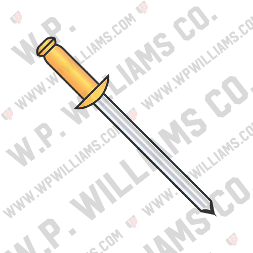 Copper Rivet With Steel Mandrel Zinc Plated