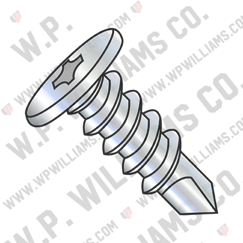 Phillips Pancake Head Self Drilling Screw Full Thread Zinc Bake