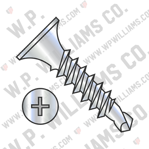 Phillips Bugle Head Full Thread Self Drilling Drywall Screw Zinc and Bake