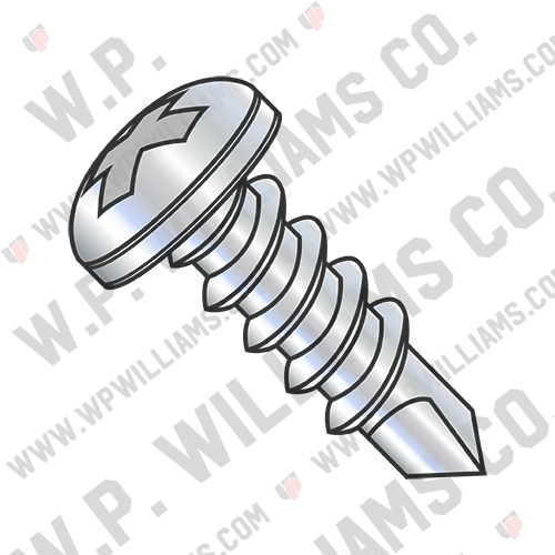 Phillips Pan Full Thread Self Drilling Screw Zinc And Bake