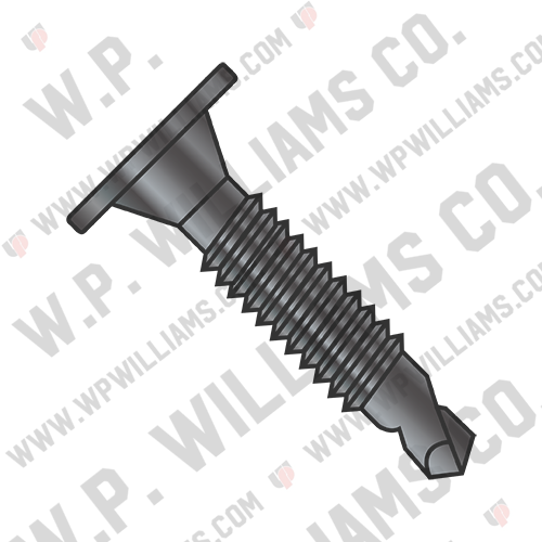 Phil Wafer Head #3 Point Self Drill Machine Screw Thd Full Thrd Black Oxide Oil