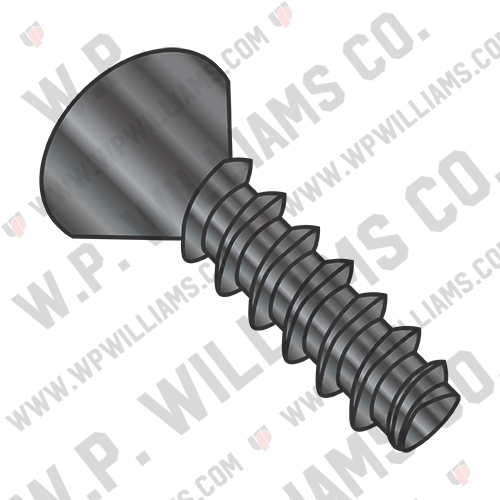 Phillips Flat Plastite Alternative 48-2 Fully Threaded Black Oxide And Wax