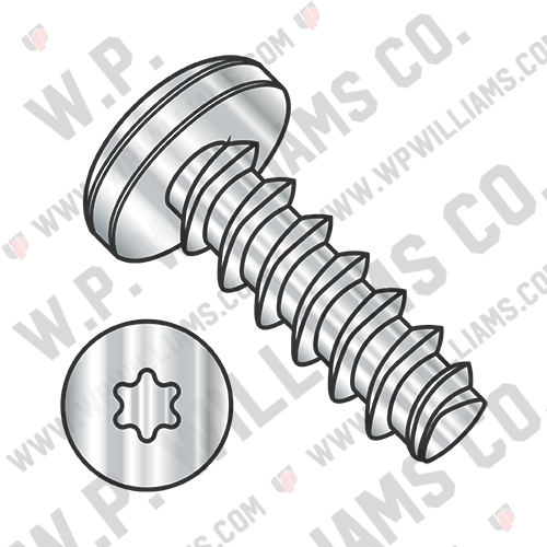 6 Lobe Pan Plastite 48-2 Alternative Fully Threaded 410 S/S Passivated & Waxed
