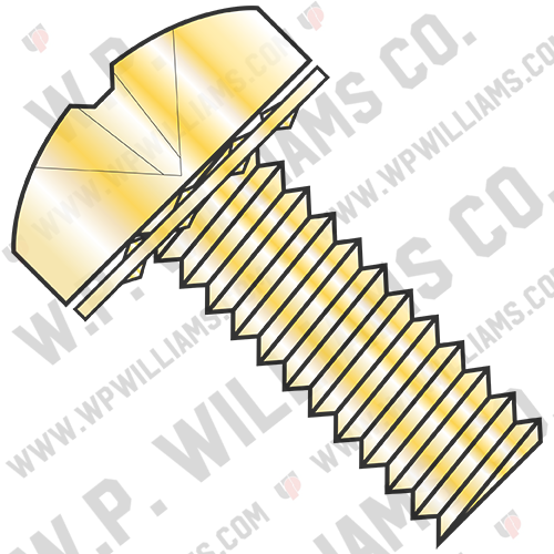 JIS B1188 Phillips Pan Internal Washer Sems MS Full Thrd Zinc Yellow Bake ROHS