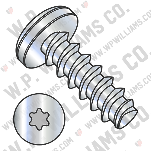 Metric 6 Lobe Pan Plastite/Fix Alternative 45 Degree Full Thread Zinc and Bake