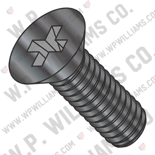 Din 965 Metric Phil Flat Machine Screw Full Thrd 18 8 Stainless Steel Black Ox