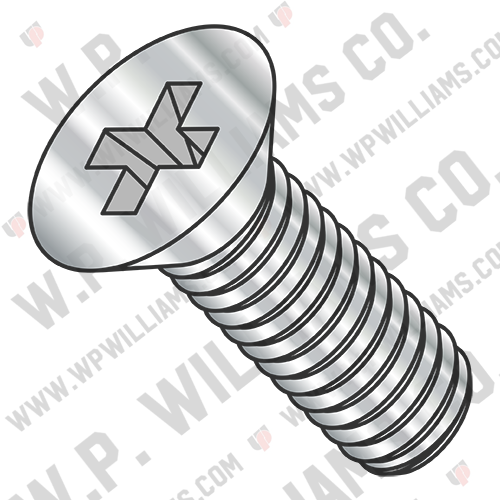 Din 965 Metric Phillips Flat Machine Screw Full Thread A4 Stainless Steel