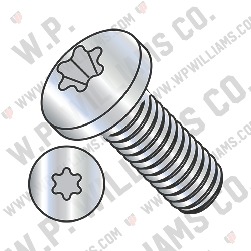 Din 7985 Metric 6 Lobe Pan Head Machine Screw Full Thread Zinc Rohs