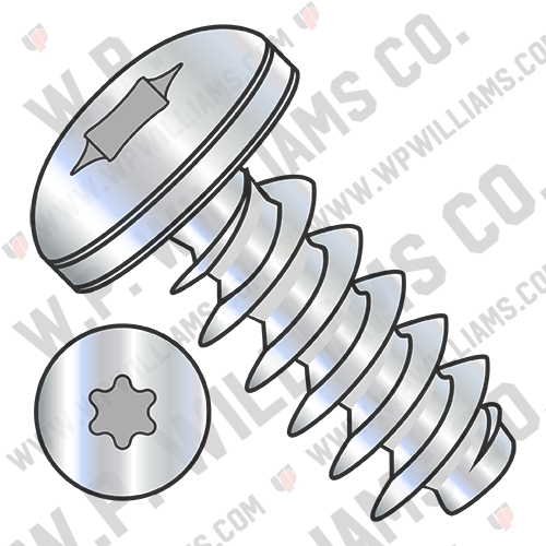Metric 6 Lobe Pan Head PT Alternative Fully Threaded Zinc & Bake