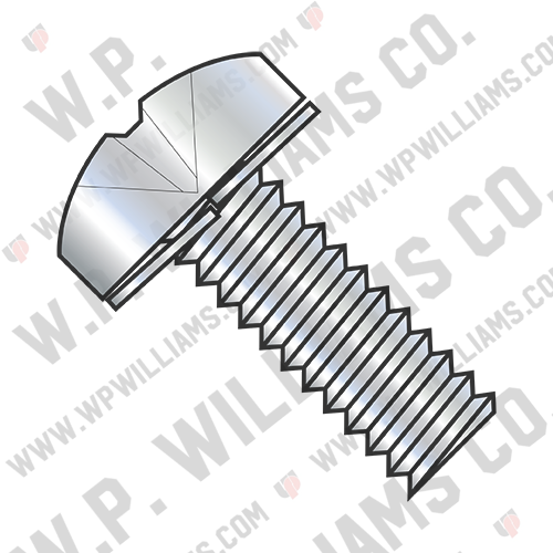 ISO 7045 Phillips Pan Split Washer Sems Machine Screw Full Thread Zinc And Bake