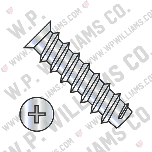 Metric Phil Flat 7.0-7.3HD OD European Drawer Slide Screw Full Thread Zinc