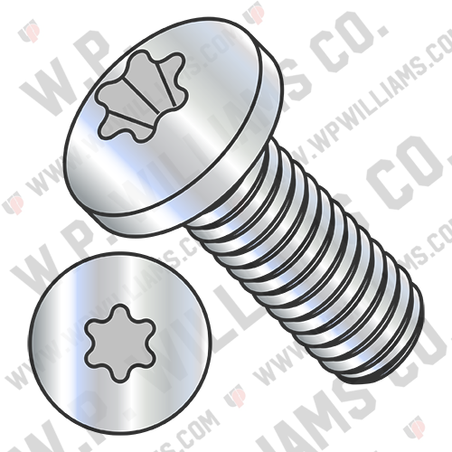 ISO 7045 Metric Six Lobe Drive Pan Machine Screw Class 4.8 Full Thread Zinc RoHS