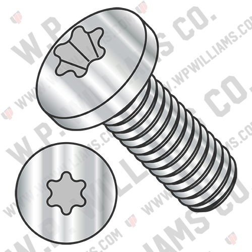 ISO7045 Metric 6 Lobe Pan Head Machine Screw Full Thread 18-8 Stainless Steel