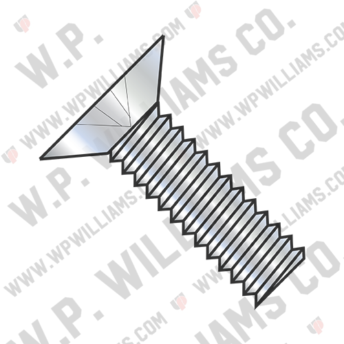 Phillips Flat 100 Degree Machine Screw Fully Threaded Zinc