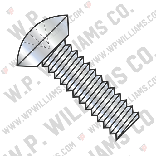 Phillips Oval Undercut Machine Screw Fully Threaded Zinc