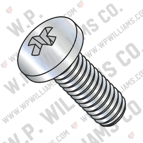 Phillips Pan Machine Screw Fully Threaded Zinc