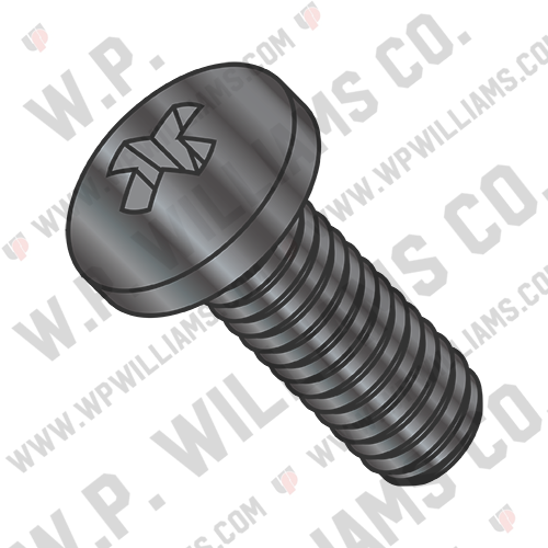 Phillips Pan Full Thread Machine Screw Black Oxide