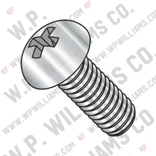 Phillips Round Machine Screw Fully Threaded 18 8 Stainless Steel