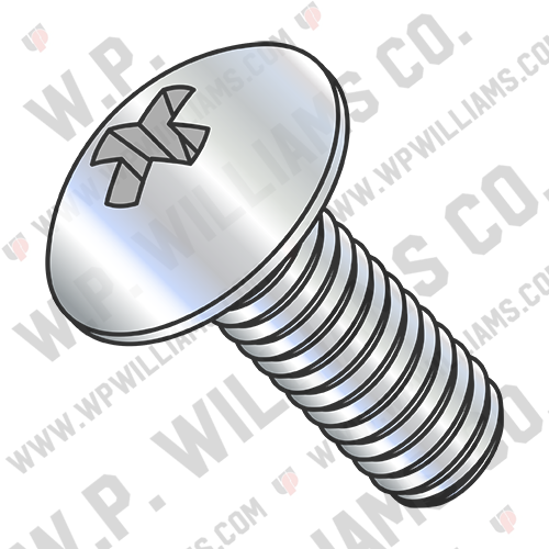 Phillips Truss Full Contour Machine Screw Fully Threaded Zinc