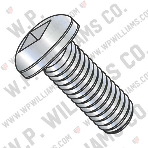 Square Pan Machine Screw Fully Threaded Zinc