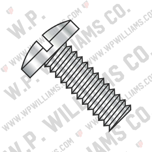 Slotted Binding Undercut Machine Screw Fully Threaded 18-8 Stainless Steel