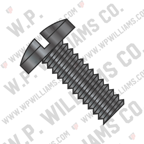 Slotted Binding Undercut Machine Screw Fully Threaded Black Oxide