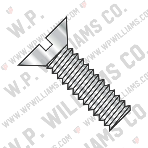 Slotted Flat Machine Screw Fully Threaded 18-8 Stainless Steel