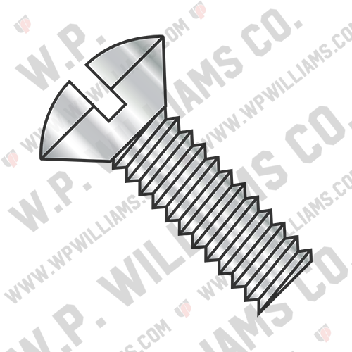 Slotted Oval Machine Screw Fully Threaded 18-8 Stainless Steel