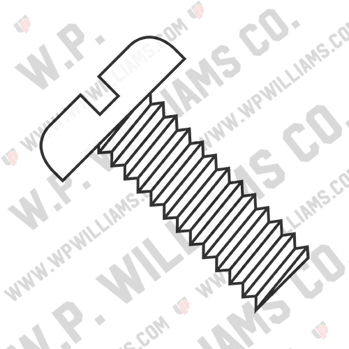Slotted Pan Machine Screw Fully Threaded Nylon