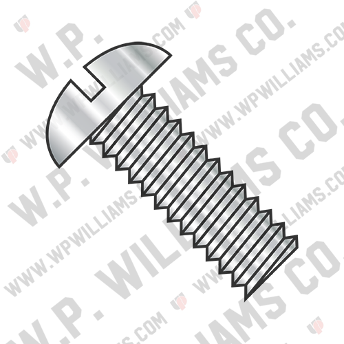 Slotted Round Machine Screw Fully Threaded 18-8 Stainless Steel