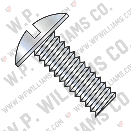 Slotted Truss Machine Screw Fully Threaded Zinc
