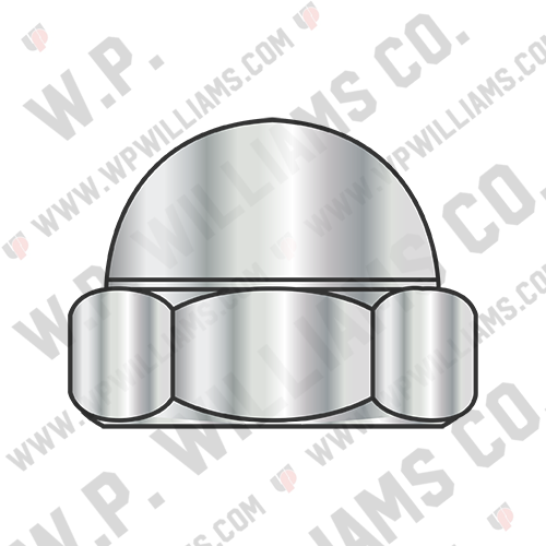 Two Piece Low Crown Cap Nut Nickel Plated