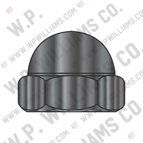 Two Piece Low Crown Cap Nut Black Oxide