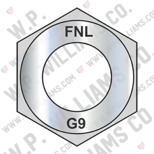 Fine Thread Thick Hex Nut Grade 9 EcoGuard Gray/Silver 1,000 Hr Cor