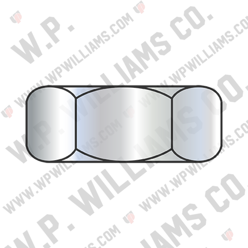 Heavy Hex Jam Nut Zinc