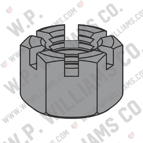 Slotted Heavy Hex Nut Plain