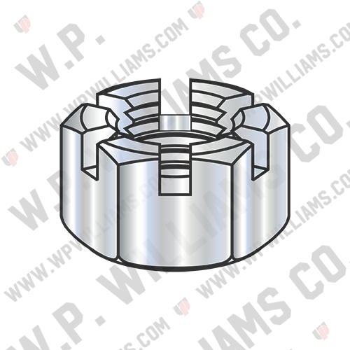 Slotted Hex Nut Zinc